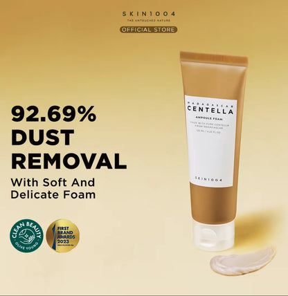 Madagascar Centella |Tone Brightening | Ampoule Foam | Light Cleansing Oil | Soothing Cream | Korean Skincare Set ( 4-Piece )